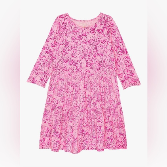 NWOT Lilly Pulitzer Mini Geanna Dress Tiered Pink/White Print Size - Picture 1 of 7